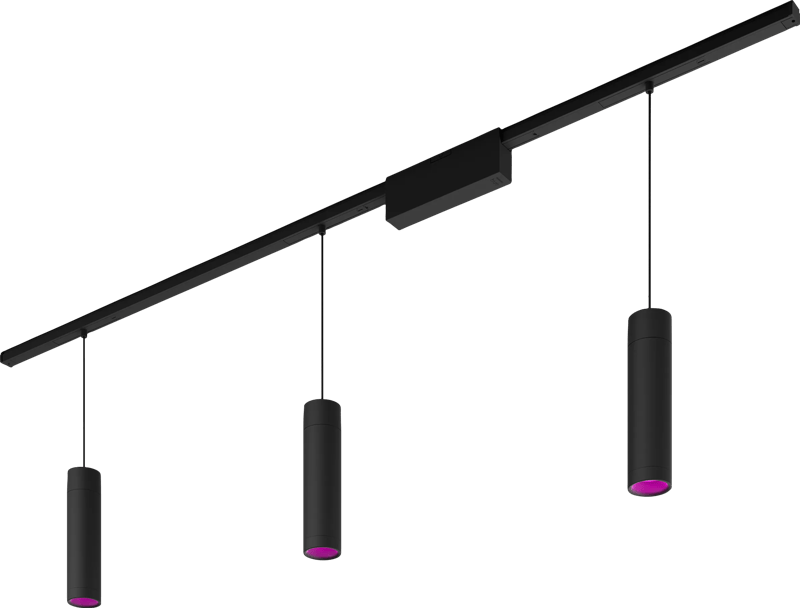 Philips Hue Perifo railverlichting plafond - 3 hanglampen - White and Color - Zwart