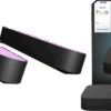Philips Hue Play Lichtbalk Zwart Duo Pack + HDMI Sync Box 4K