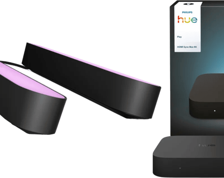 Philips Hue Play Lichtbalk Zwart Duo Pack + HDMI Sync Box 4K