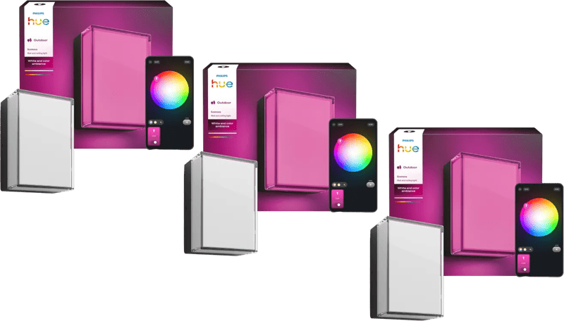Philips Hue Scenova Muur- en Plafondlamp Buiten 3-Pack