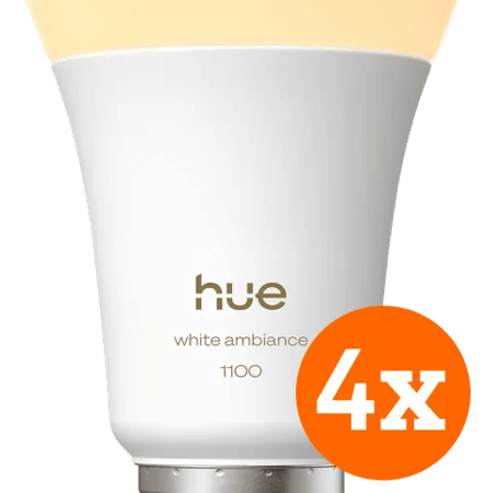 Philips Hue White Ambiance E27 1100lm 4-pack