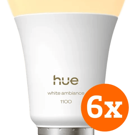 Philips Hue White Ambiance E27 1100lm 6-pack
