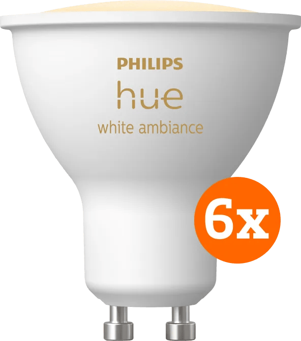 Philips Hue White Ambiance GU10 6-pack