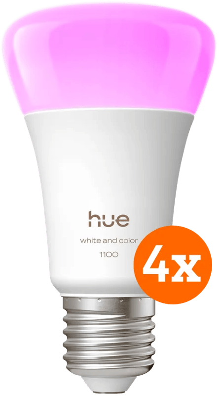 Philips Hue White and Color E27 1100lm 4-pack