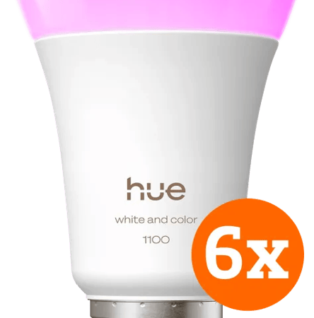 Philips Hue White and Color E27 1100lm 6-pack