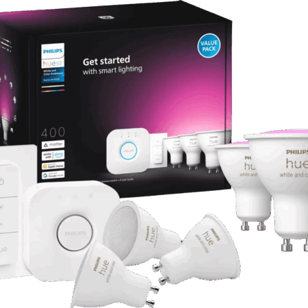 Philips Hue White and Color GU10 Starter Pack - 5 lampen + Bridge + Dimmer