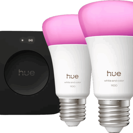 Philips Hue White and Color Starter Pack E27 1100lm 2-pack + Bridge Pro