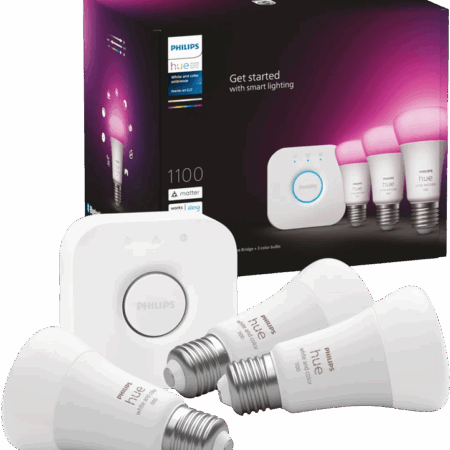 Philips Hue White and Color Startpakket E27 3-pack + Bridge