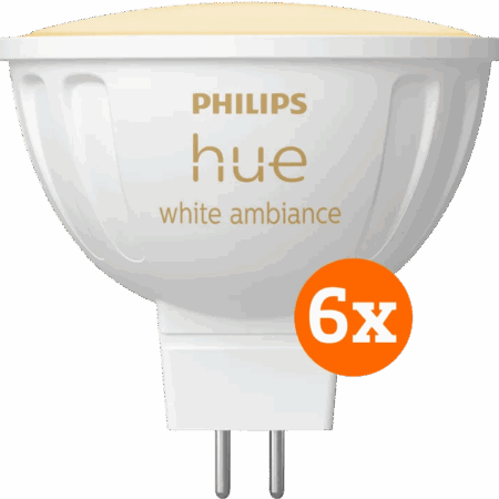 Philips Hue spot White Ambiance MR16 6-pack