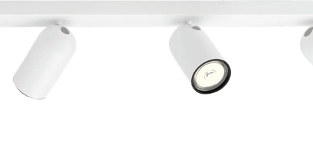 Philips Pongee opbouwspot - 4 spots - wit + Philips Hue White Ambiance GU10 (4x)