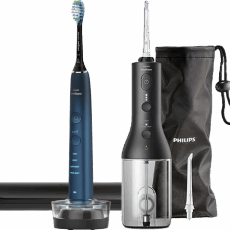 Philips Sonicare DiamondClean 9000 HX9911/88 + Power Flosser Zwart
