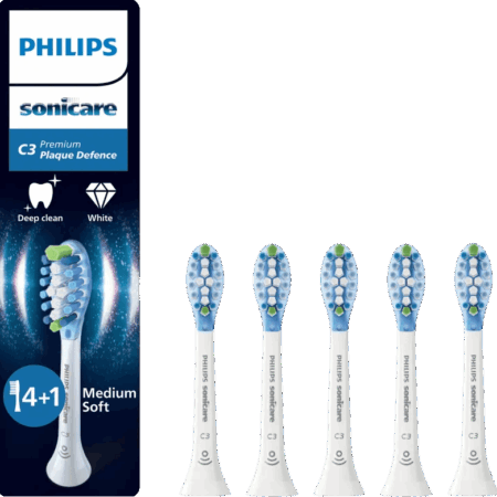 Philips Sonicare Premium Plaque Defense HX9045/87 Wit (5 stuks)