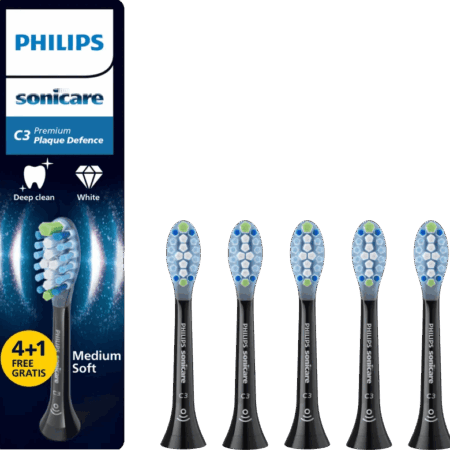 Philips Sonicare Premium Plaque Defense HX9045/88 Zwart (5 stuks)