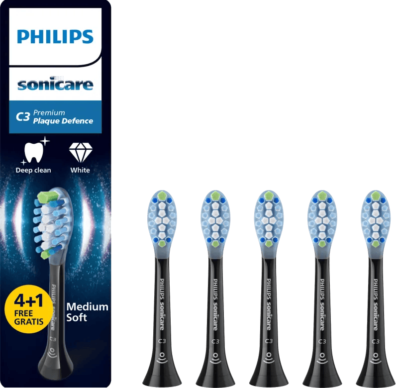Philips Sonicare Premium Plaque Defense HX9045/88 Zwart (5 stuks)