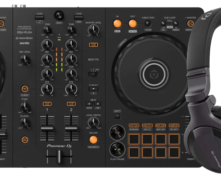 Pioneer DJ DDJ-FLX4 + Pioneer DJ HDJ-CUE1