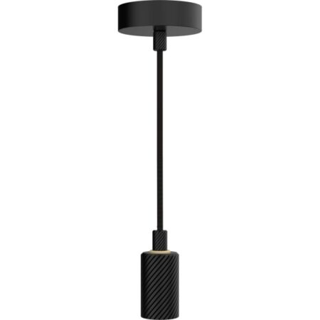 Plafondlamp Alix Wave zwart E27
