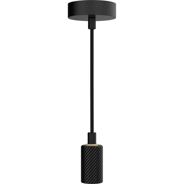 Plafondlamp Alix Wave zwart E27
