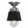 Plafondlamp Kostas Zwart Aluminium E27 Binnen en Verandalamp
