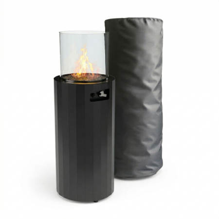 Planika Bino gas terrasverwarmer met beschermhoes - Zwart | Planika