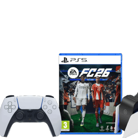 PlayStation 5 Slim Disc Edition + FC 26 + Covers Zwart + Oplaadstation