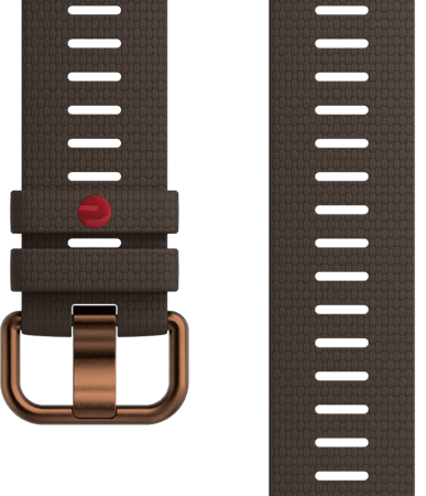 Polar Siliconen Bandje Bruin 22mm