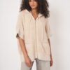 Poncho met rits en capuchon van alpacawolmix