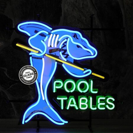 Pool Tables 'Shark' Neon Verlichting 65 x 65 cm - Blauw