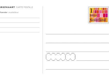 10 briefkaarten met postzegels