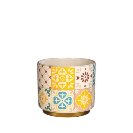 Pot faro blauw geel 9