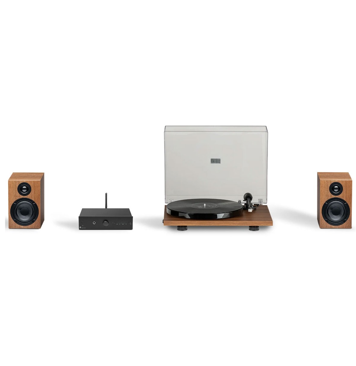 Pro-Ject Stereo Set E Phono - Complete Hi-Fi Stereo Set met Platenspeler - Walnoot | Pro-Ject Audio