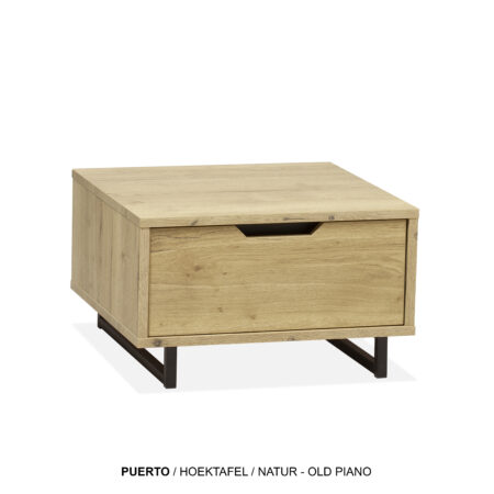 Puerto hoektafel 67x67cm natur/old piano