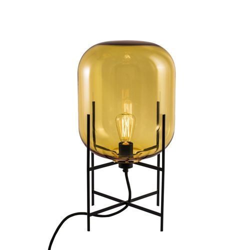 Oda Small Vloerlamp - Amber - Zwart