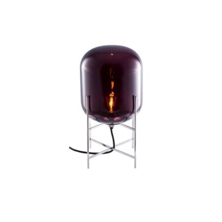 Oda Small Vloerlamp - Aubergine - Chroom