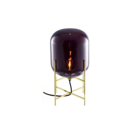 Oda Small Vloerlamp - Aubergine - Messing