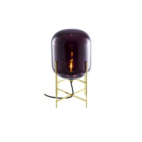 Oda Small Vloerlamp - Aubergine - Messing