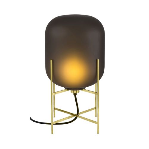 Oda Small Vloerlamp - Grijs Acetato - Messing