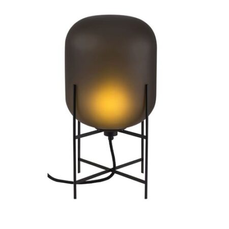 Oda Small Vloerlamp - Grijs Acetato - Zwart