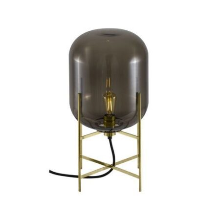 Oda Small Vloerlamp - Grijs - Messing