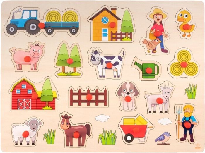 Puzzelplank Groot Boerderij 40 X 30 Cm | Engelhart