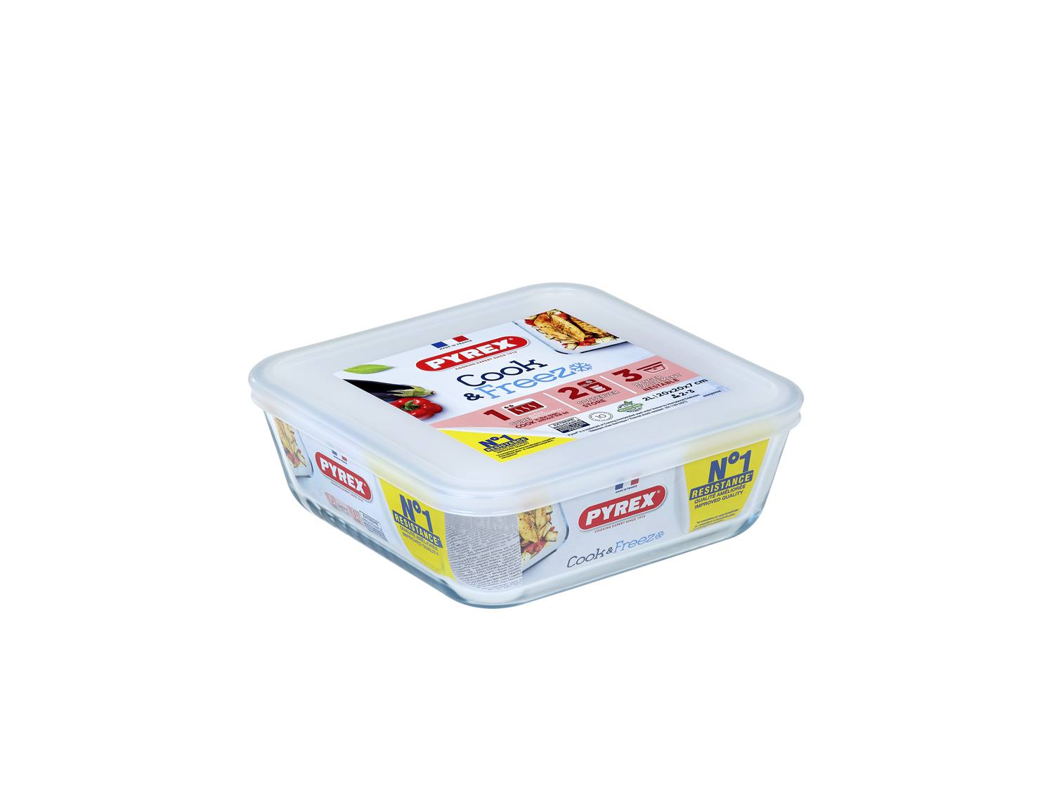 Pyrex Schaal met deksel 2L 20x22cm | Pyrex