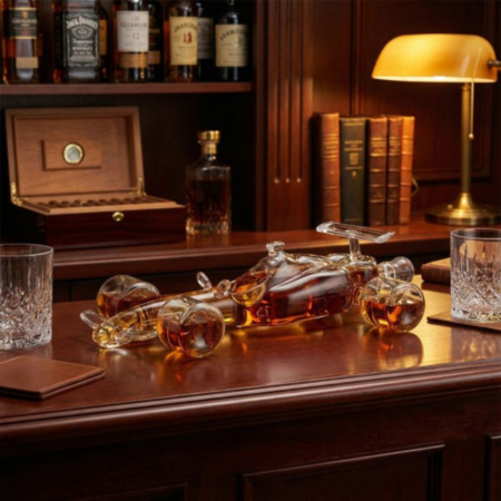 Racing Car Decanter Set - 400ml - Whisky Karaf - 30x19x6 cm | MikaMax