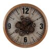 Radarklok Kane naturel/zwart hout/glas