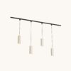 Railverlichting Pakket - Recht - 2x 1 m rail - 4 hanglampen - Incl. 2700K GU10 - IP20 - Modulair - 230V - Belano(L) - Beige | LUSENZ