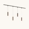 Railverlichting Pakket - Recht - 2x 1 m rail - 4 hanglampen - Incl. 2700K GU10 - IP20 - Modulair - 230V - Belano(M) - Brons | LUSENZ