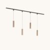 Railverlichting Pakket - Recht - 2x 1 m rail - 4 hanglampen - Incl. 2700K GU10 - IP20 - Modulair - 230V - Belano(M) - Bruin | LUSENZ
