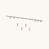 Railverlichting Pakket - Recht - 4x 1 m rail - 6 railspots - 4 hanglampen - Incl. 2700K GU10 - IP20 - Modulair - 230V - Beloria/Belano(M) - Bruin | LUSENZ