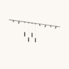 Railverlichting Pakket - Recht - 4x 1 m rail - 6 railspots - 4 hanglampen - Incl. 2700K GU10 - IP20 - Modulair - 230V - Taros/Belano(M) - Zwart | LUSENZ