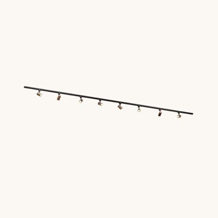 Railverlichting Pakket - Recht - 4x 1 m rail - 8 railspots - Bruin - Incl. 2700K GU10 - IP20 - Modulair - 230V - Beloria | LUSENZ