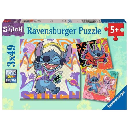 Ravensburger puzzel Stitch 3x49 stukjes | Ravensburger