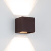 Reach Up en Down Muurlamp Zwart/Bruin Kubus met LED